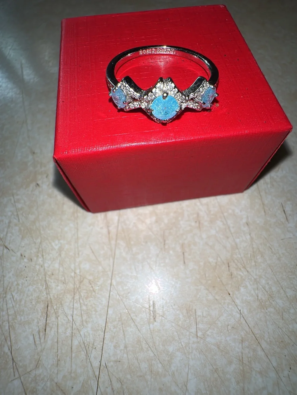Bomb Party Aqua Blue Druzy Crown Ring - Women's Jewelry